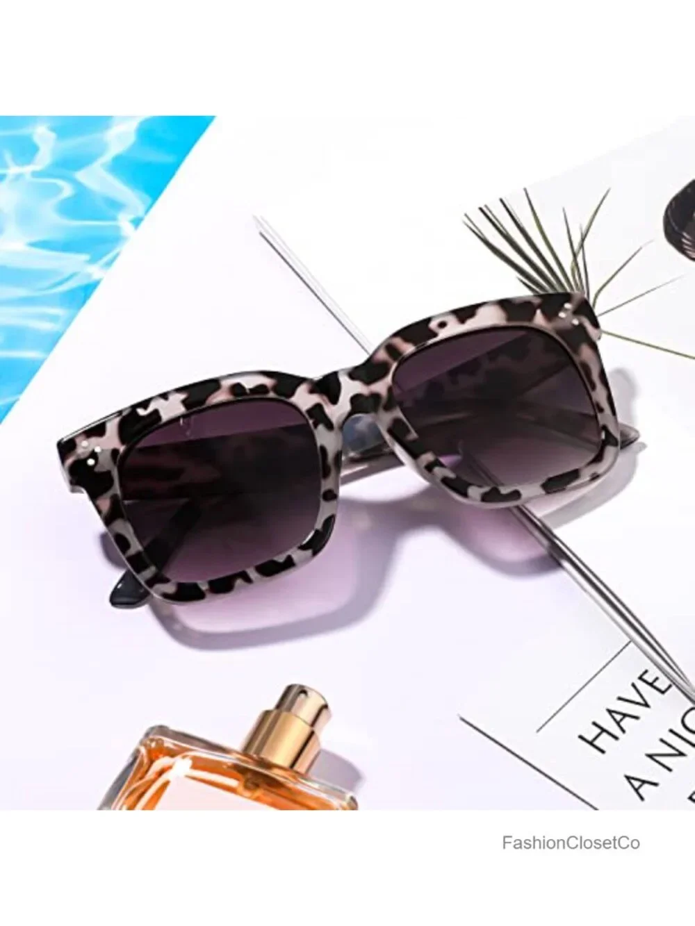 Vintage Square Gradient Sunglasses UV400 Protection Oversized Retro
